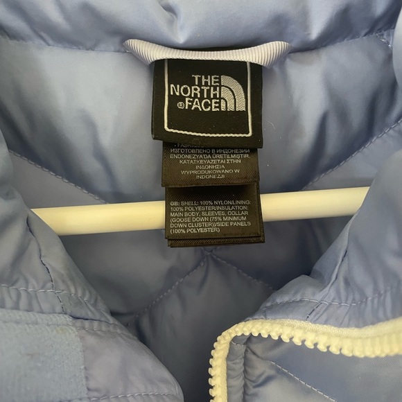 The North Face Girls XL (18) Periwinkle Lavender Quilted 550 Puffer‎ Coat Rare - Picture 6 of 7